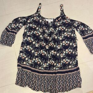 Motherhood Maternity Blue Smocked Blouse